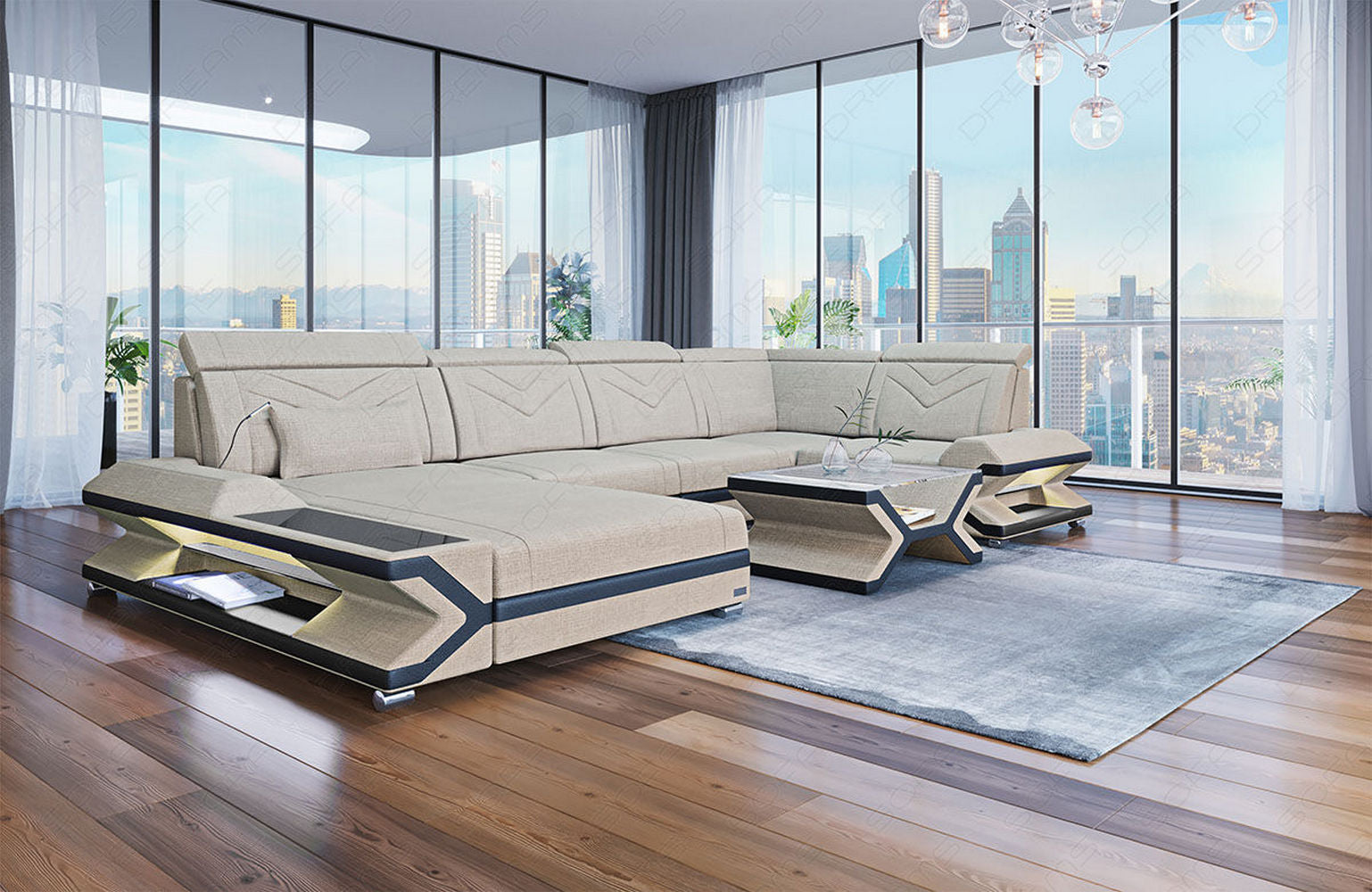 Stoff Wohnlandschaft Napoli – Modern & Gemütlich