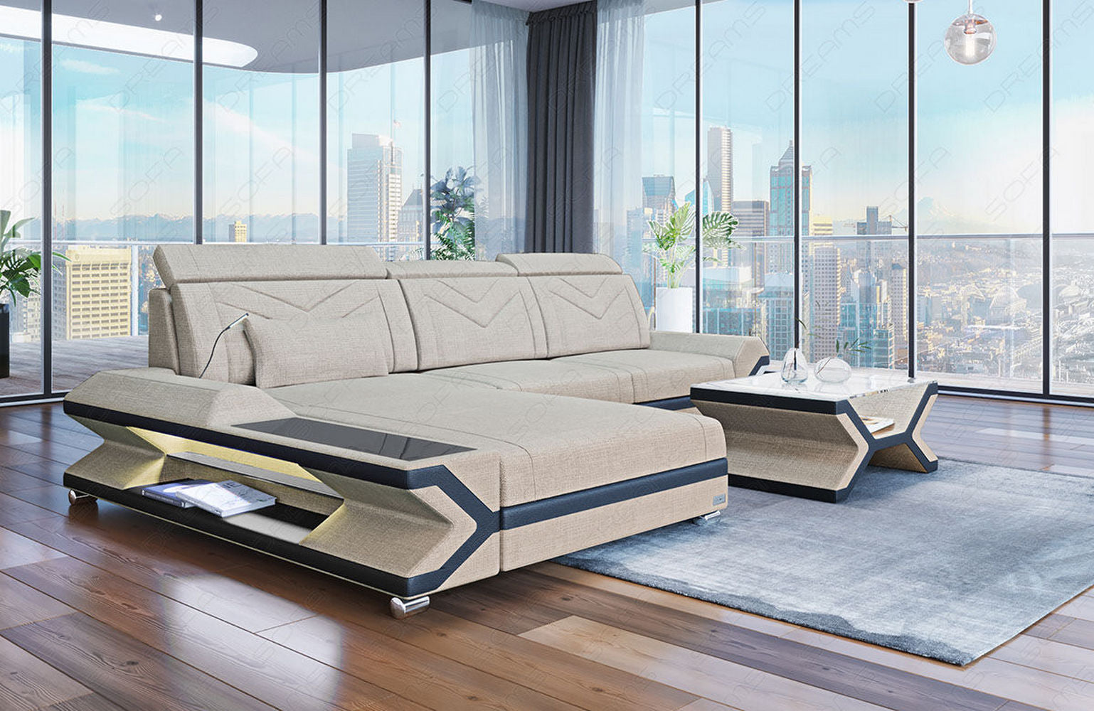 Ecksofa Napoli aus Stoff – Komfort & Stil