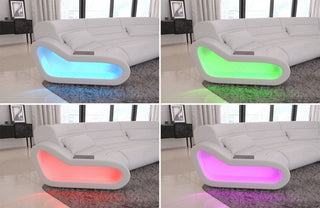 Stoff Couch Concept C-Form Braun-Schwarz
