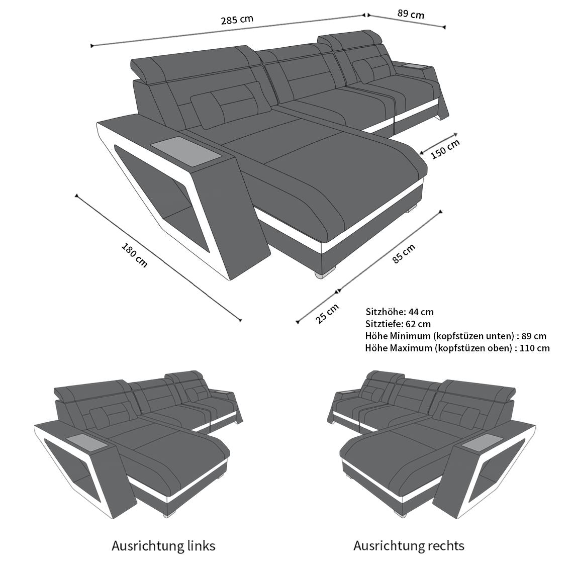 Ecksofa Catania – Komfortabel & Modern