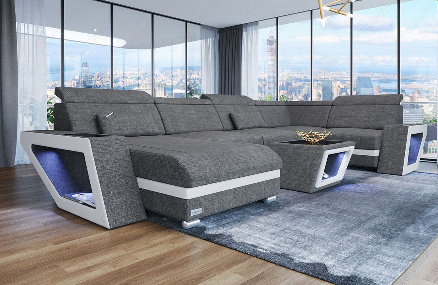 Stoff Wohnlandschaft Catania – Modern & Bequem