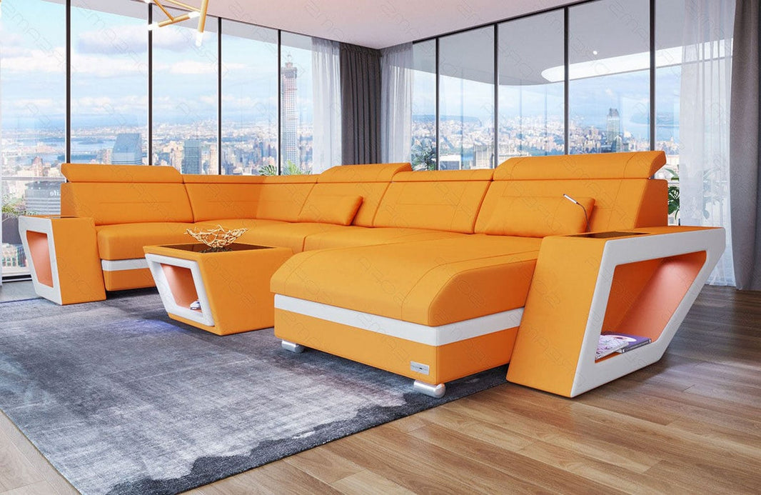Stoff Wohnlandschaft Catania U-Form