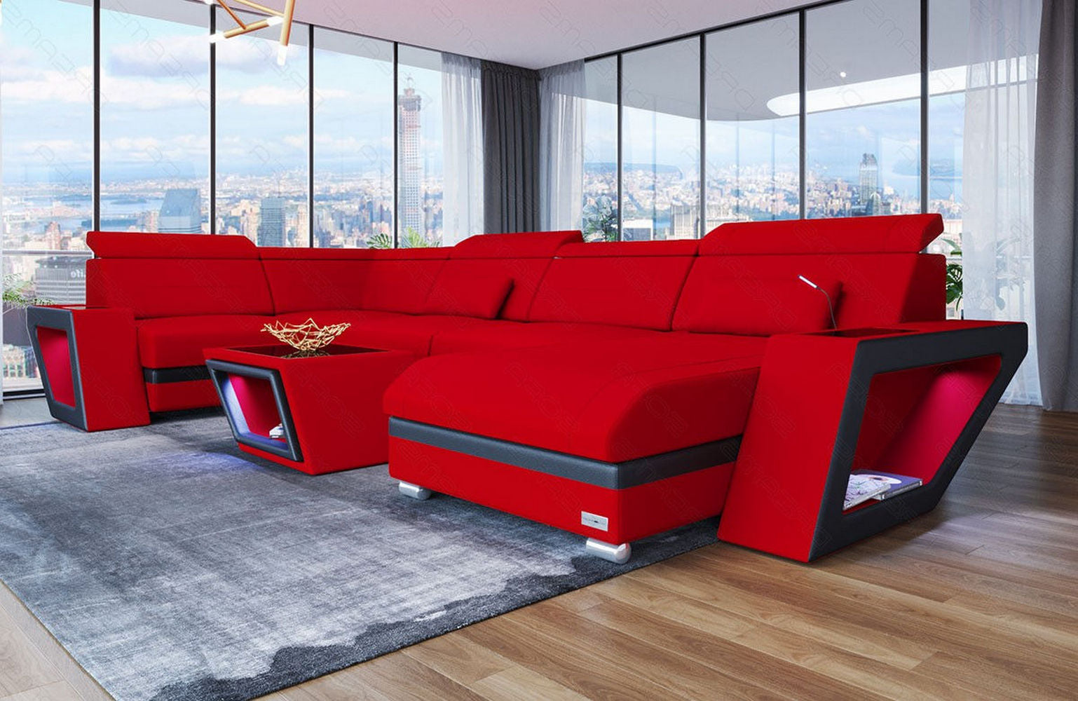 Stoff Wohnlandschaft Catania – Modern & Bequem