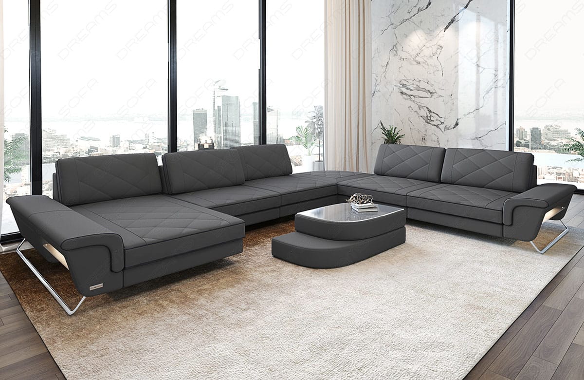 Stoff Wohnlandschaft Bari XXL – Geräumig & Bequem