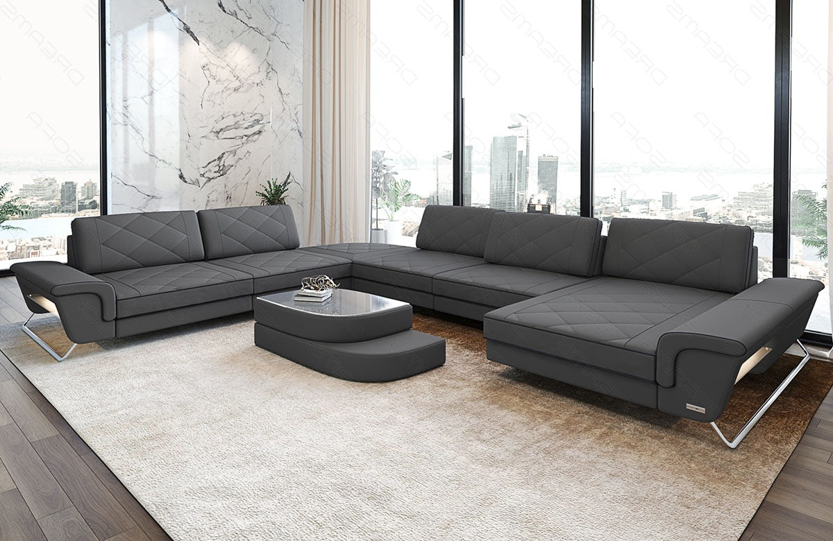 Stoff Wohnlandschaft Bari XXL – Geräumig & Bequem