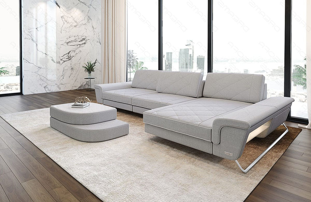 Stoff Ecksofa Bari L-Form
