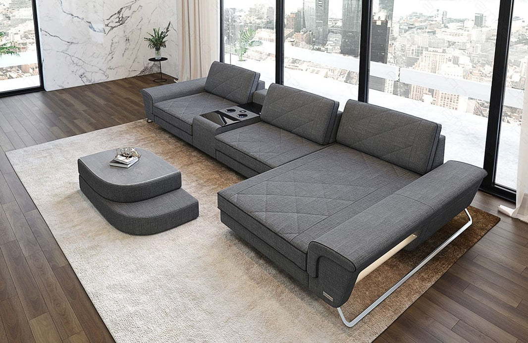 Stoff Ecksofa Bari L-Form