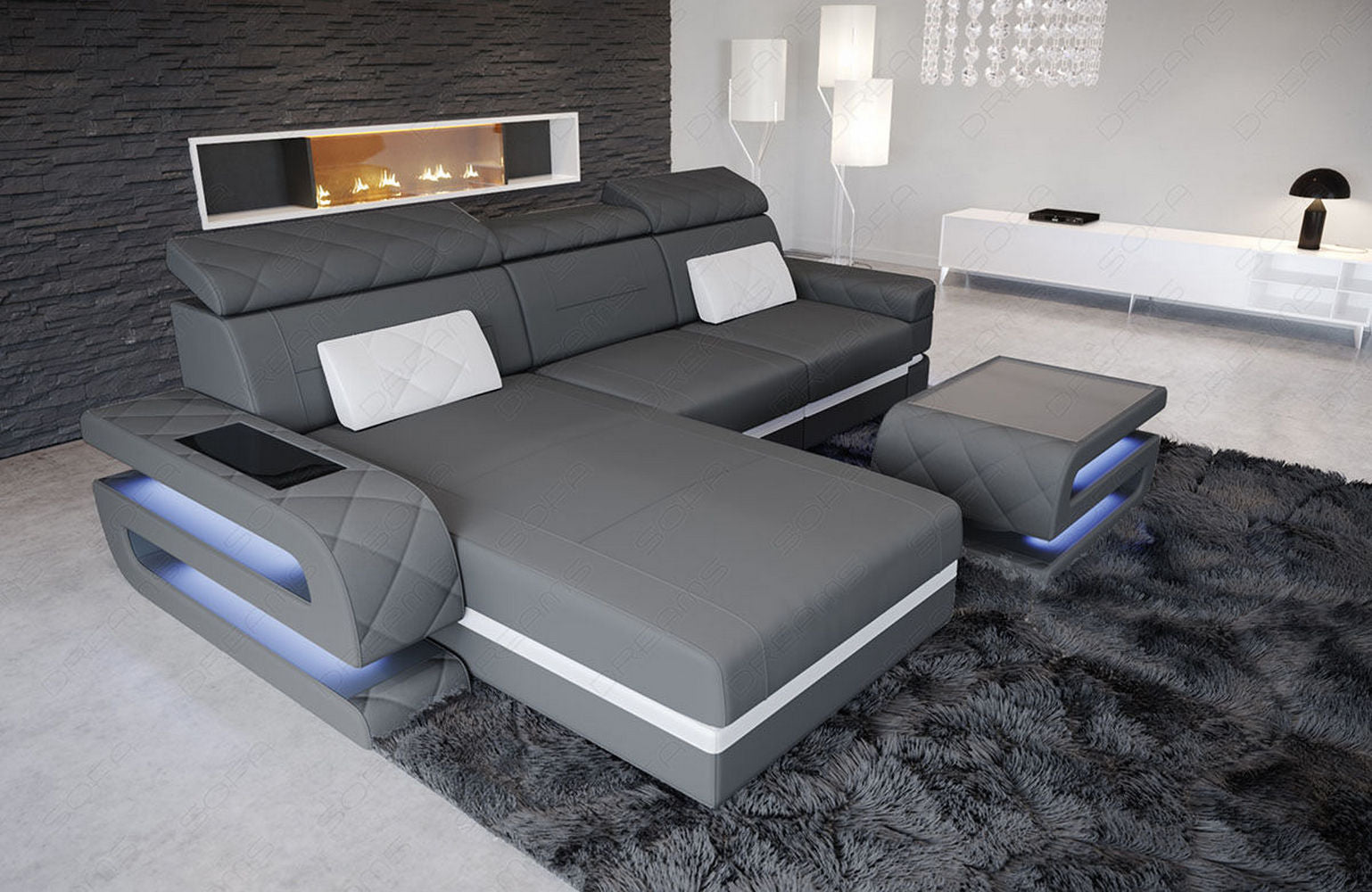 Stoffsofa Bologna L-Form – Modern & Bequem