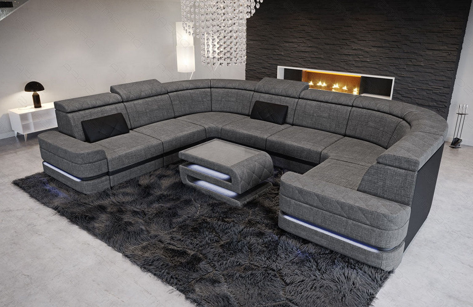 Stoff Wohnlandschaft Positano – Komfort & Stil