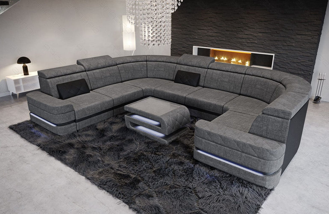 Couchlandschaft Positano U-Form in Stoff