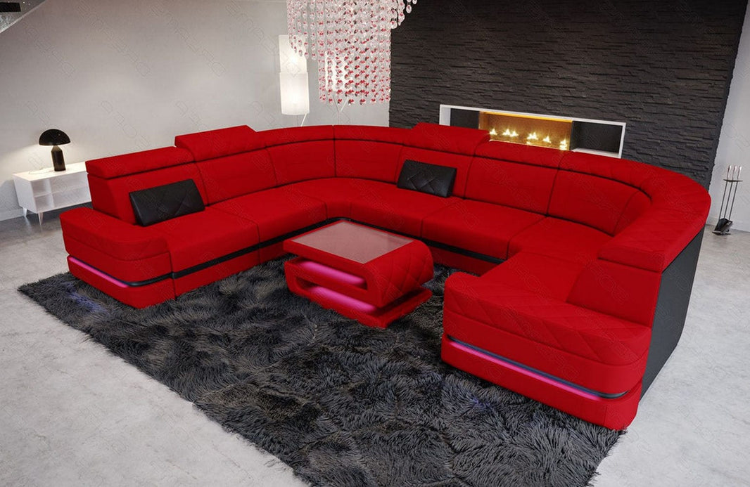 Couchlandschaft Positano U-Form in Stoff