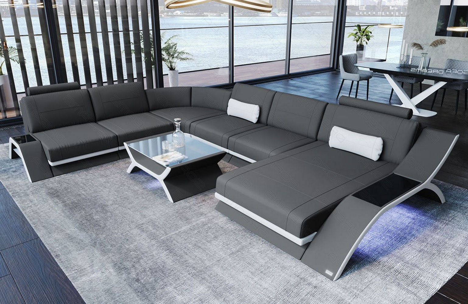 XXL Stoff Wohnlandschaft Calabria – Komfort