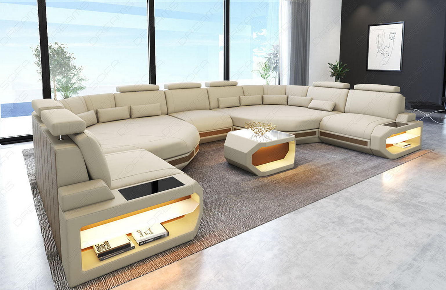 Stoff Wohnlandschaft Asti XXL – Komfort & Design