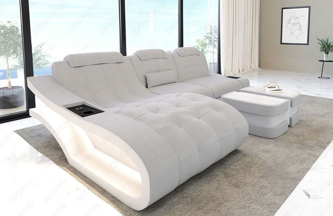 Ecksofa Elegante L Form aus Stoff
