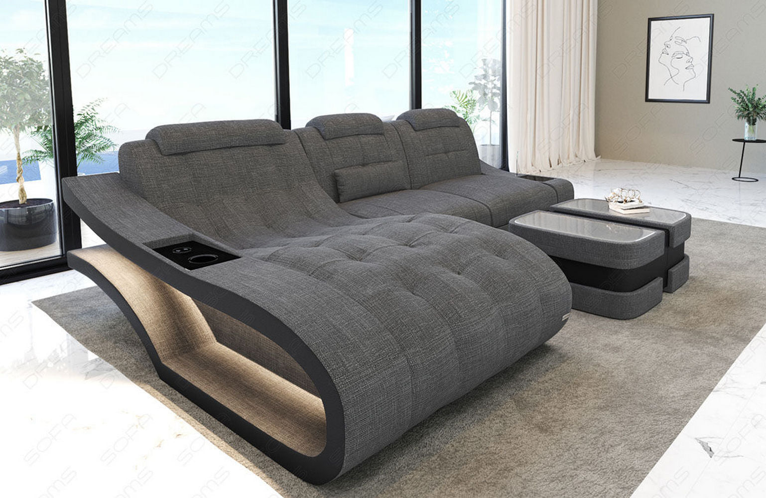 Ecksofa Elegante – Stoff & Komfort