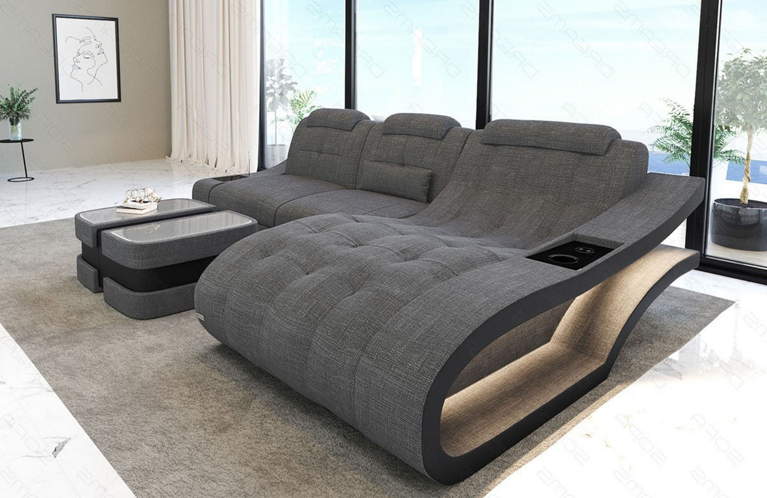 Ecksofa Elegante – Stoff & Komfort