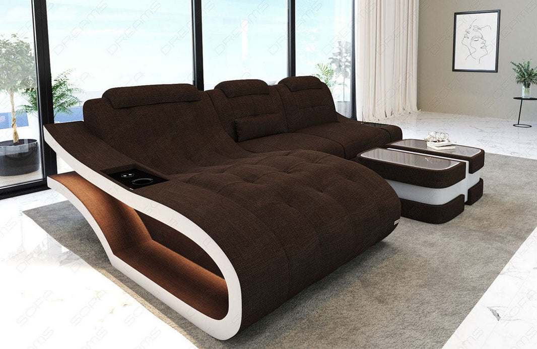 Ecksofa Elegante L Form aus Stoff