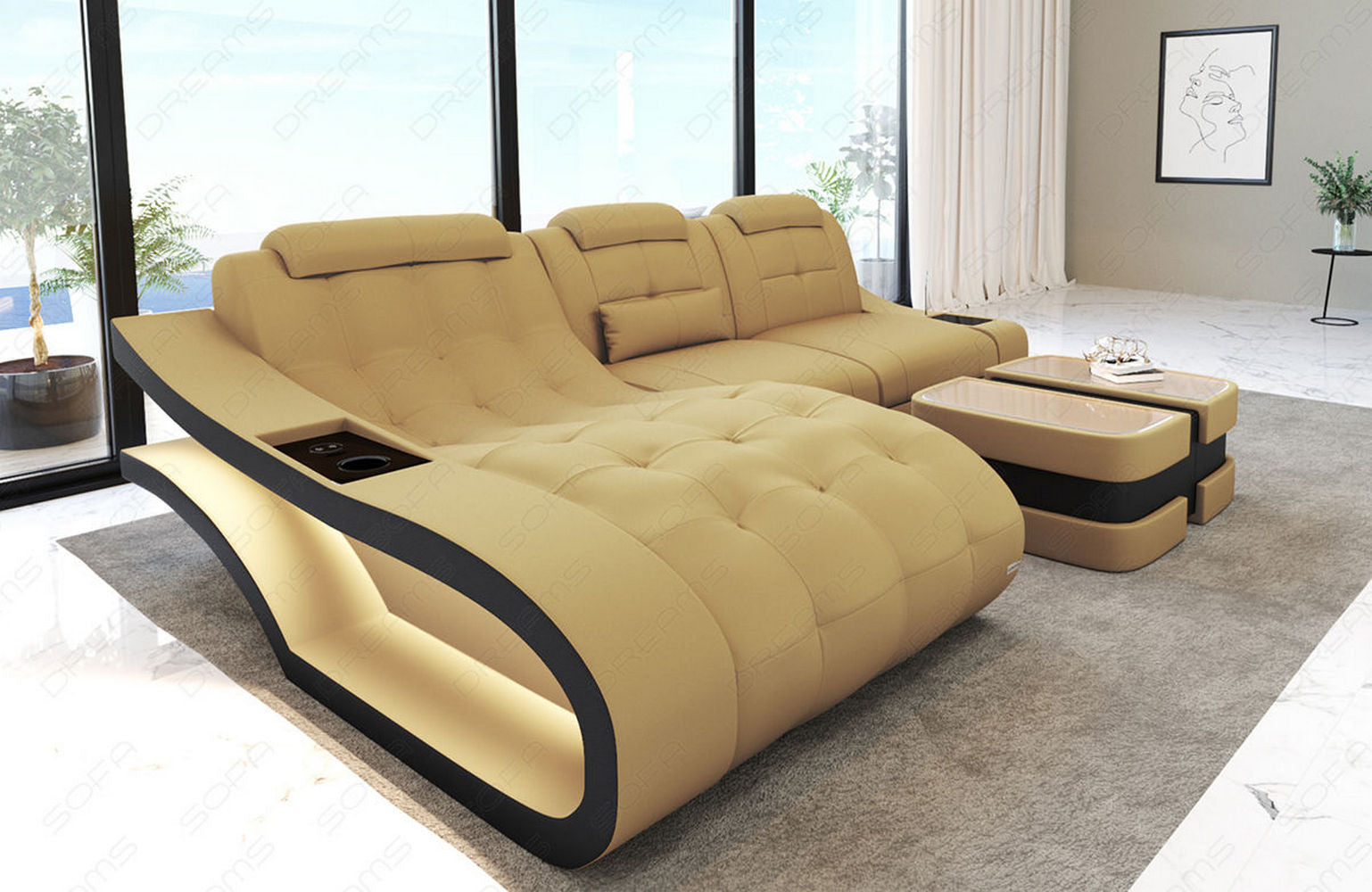 Ecksofa Elegante – Stoff & Komfort