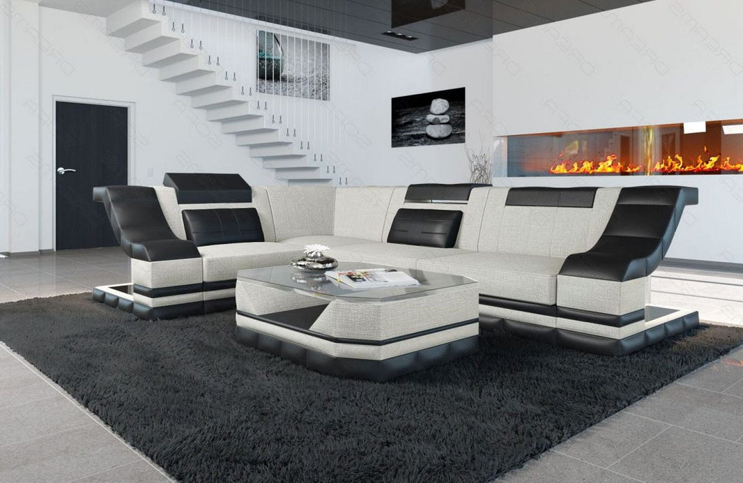 Stoff Ecksofa Bianchi L-Form