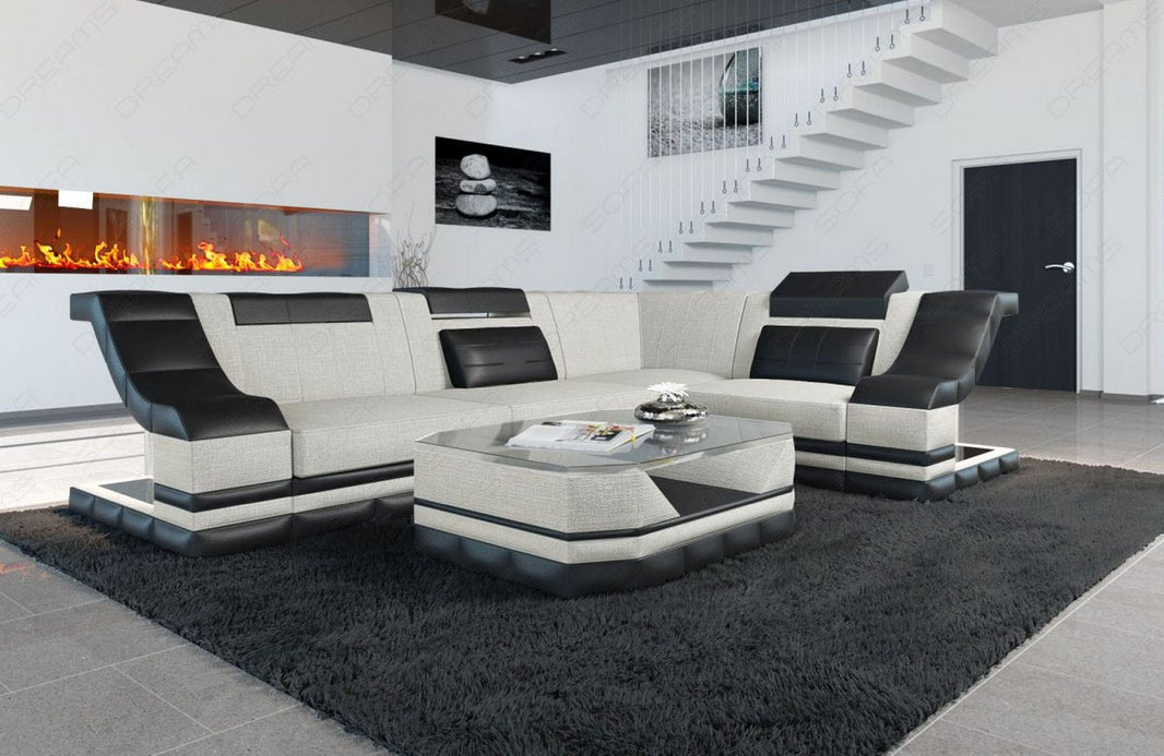 Stoff Ecksofa Bianchi L-Form