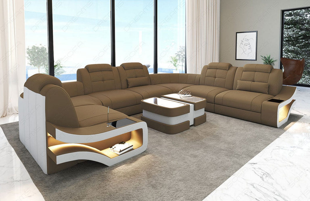 Couchlandschaft Elena U Form in Stoff