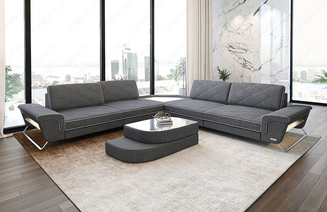 Stoff Ecksofa Sepino L Form