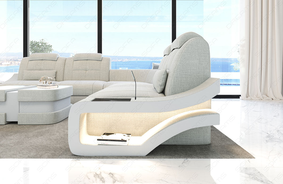 Polstersofa Elena L-Form Lang – Komfort & Eleganz Elfenbein-Weiß