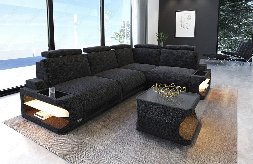 Stoff Ecksofa Siena L-Form