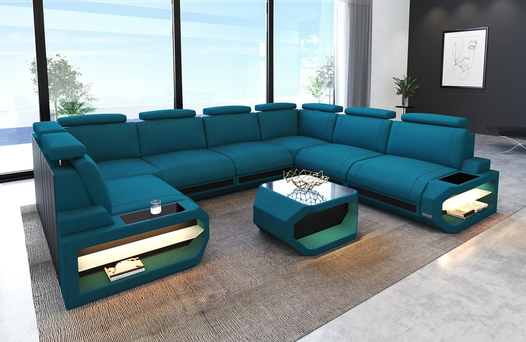 Couchlandschaft Siena U-Form in Stoff
