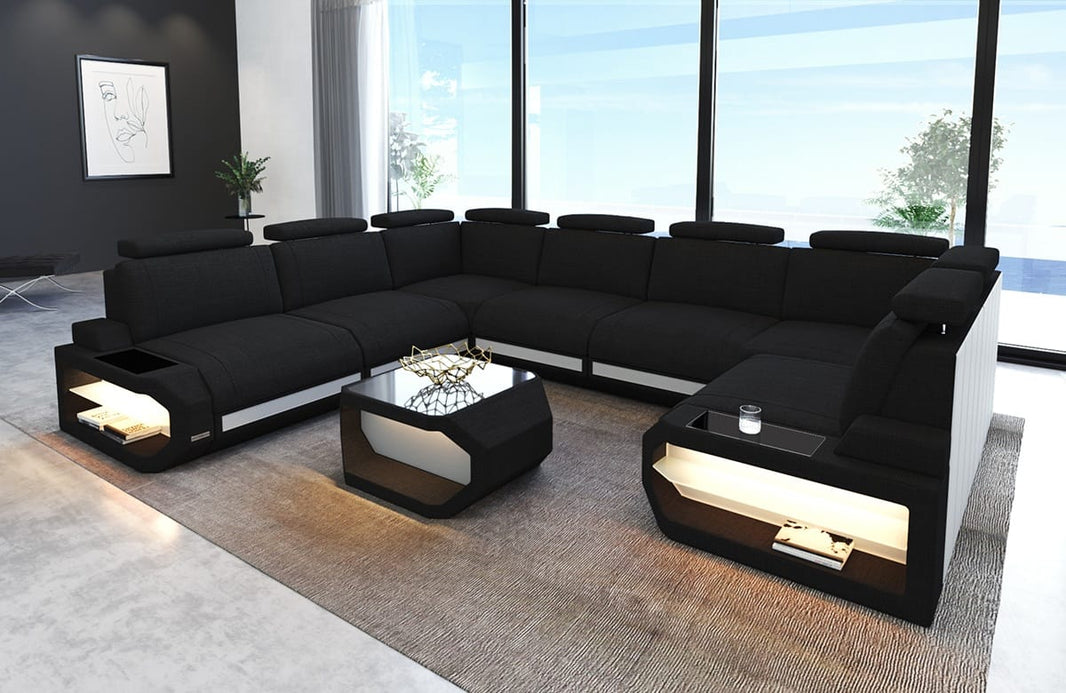 Couchlandschaft Siena U-Form in Stoff