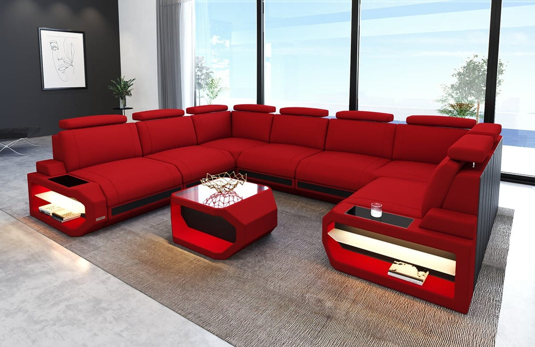 Couchlandschaft Siena U-Form in Stoff
