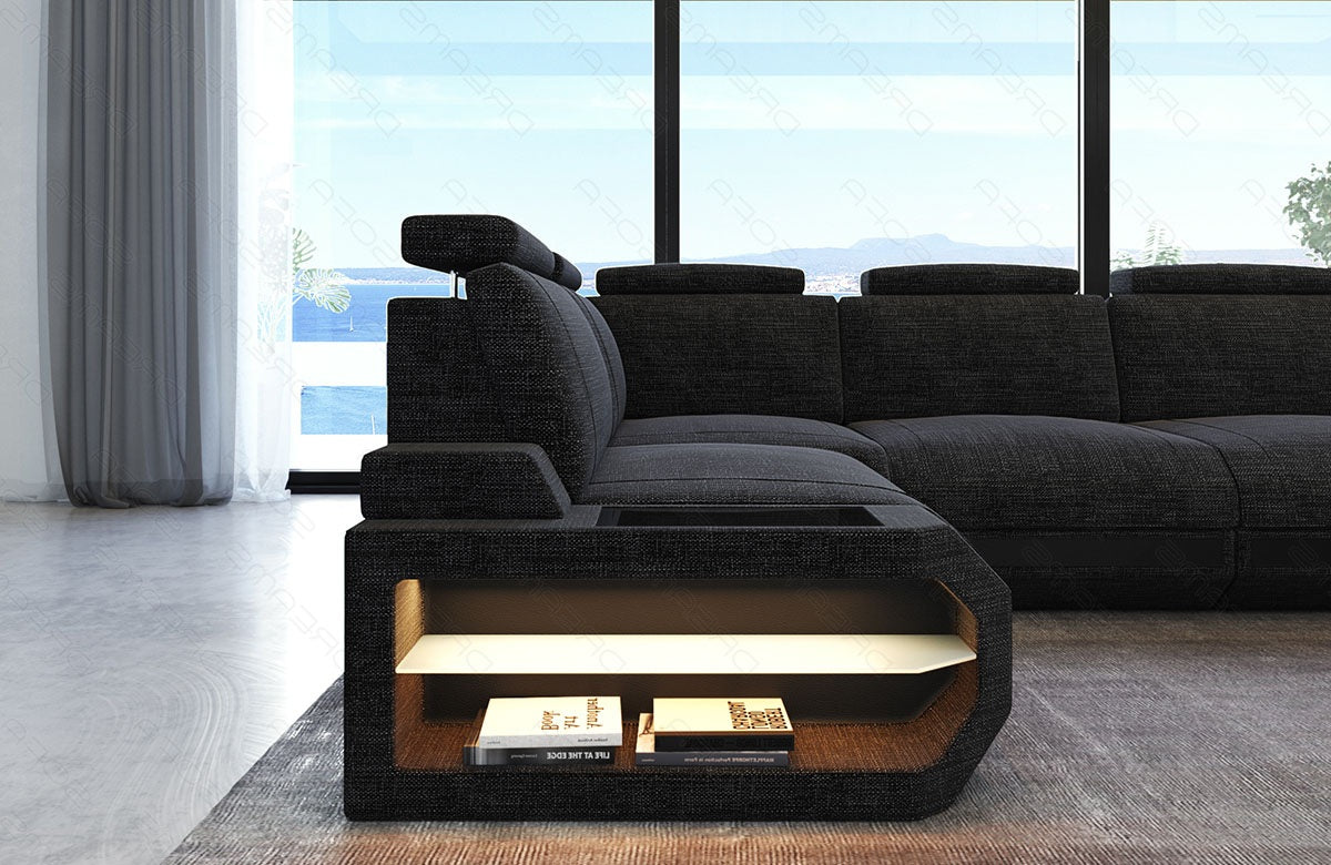 Polstersofa Siena L Lang – Komfort & Eleganz Schwarzgrau-Schwarz