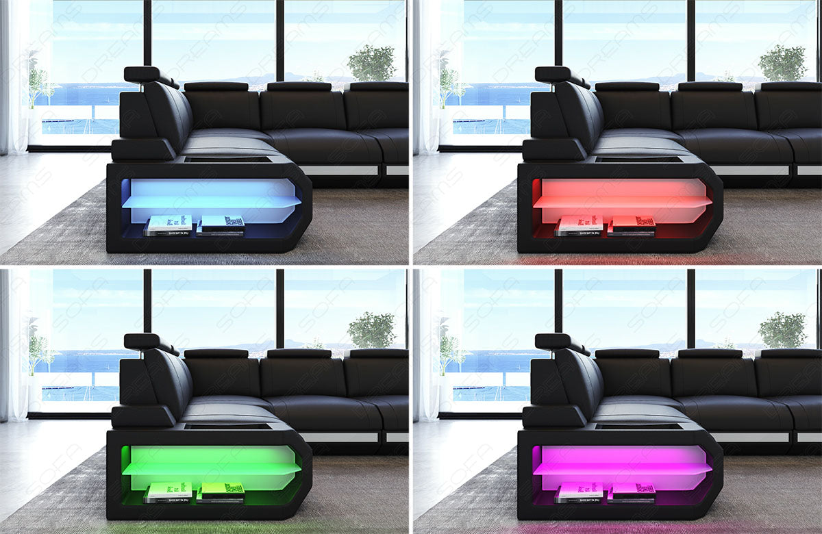 Polstersofa Siena L Lang – Komfort & Eleganz Schwarzgrau-Schwarz