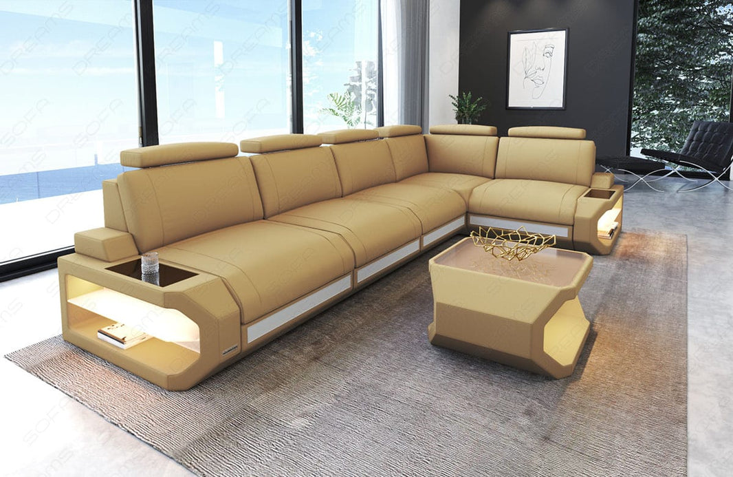 Ecksofa Siena Lang L-Form aus Stoff