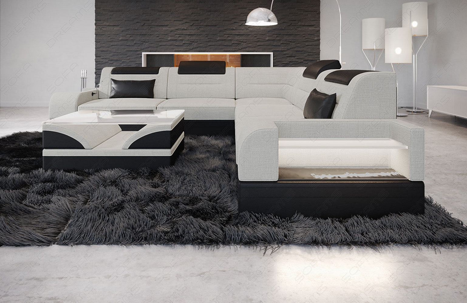 Ecksofa Trivento aus Stoff