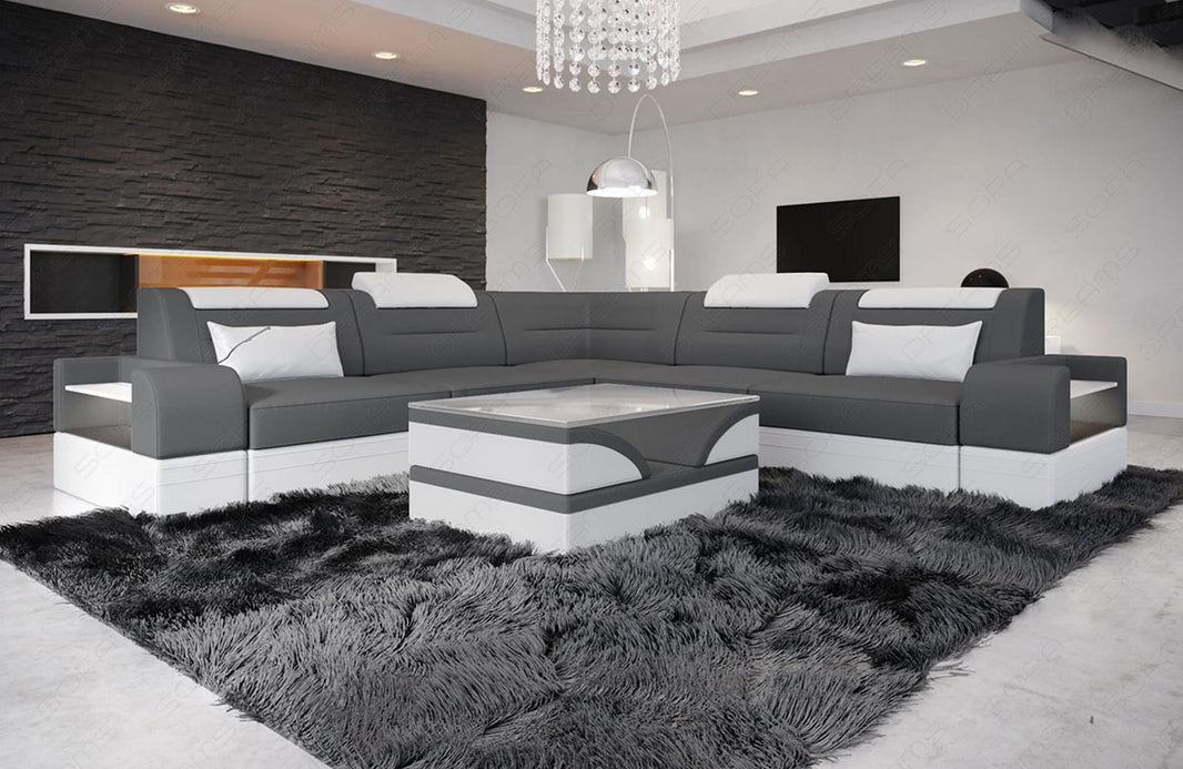 Couch Trivento L Form in Stoff