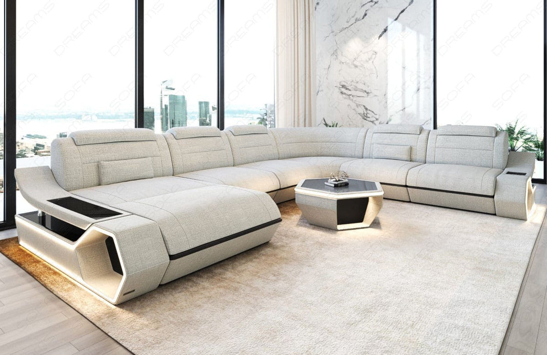 Wohnlandschaft Toscano XXL U-Form in Stoff