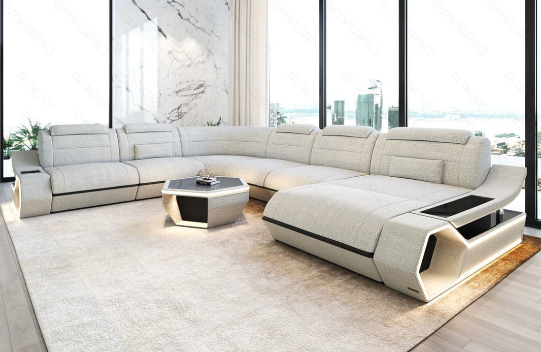 Wohnlandschaft Toscano XXL U-Form in Stoff