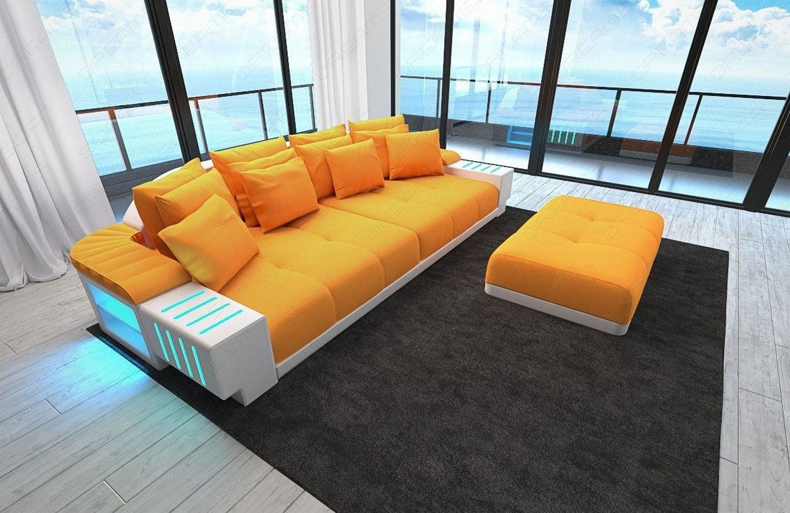 Big Sofa Bellagio im modernen Stoffbezug