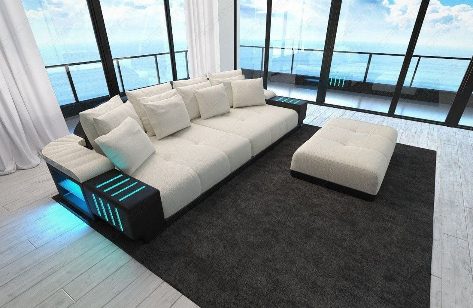 Big Sofa Bellagio im modernen Stoffbezug