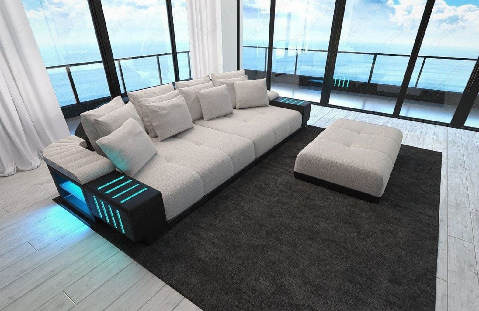 Big Sofa Bellagio im modernen Stoffbezug