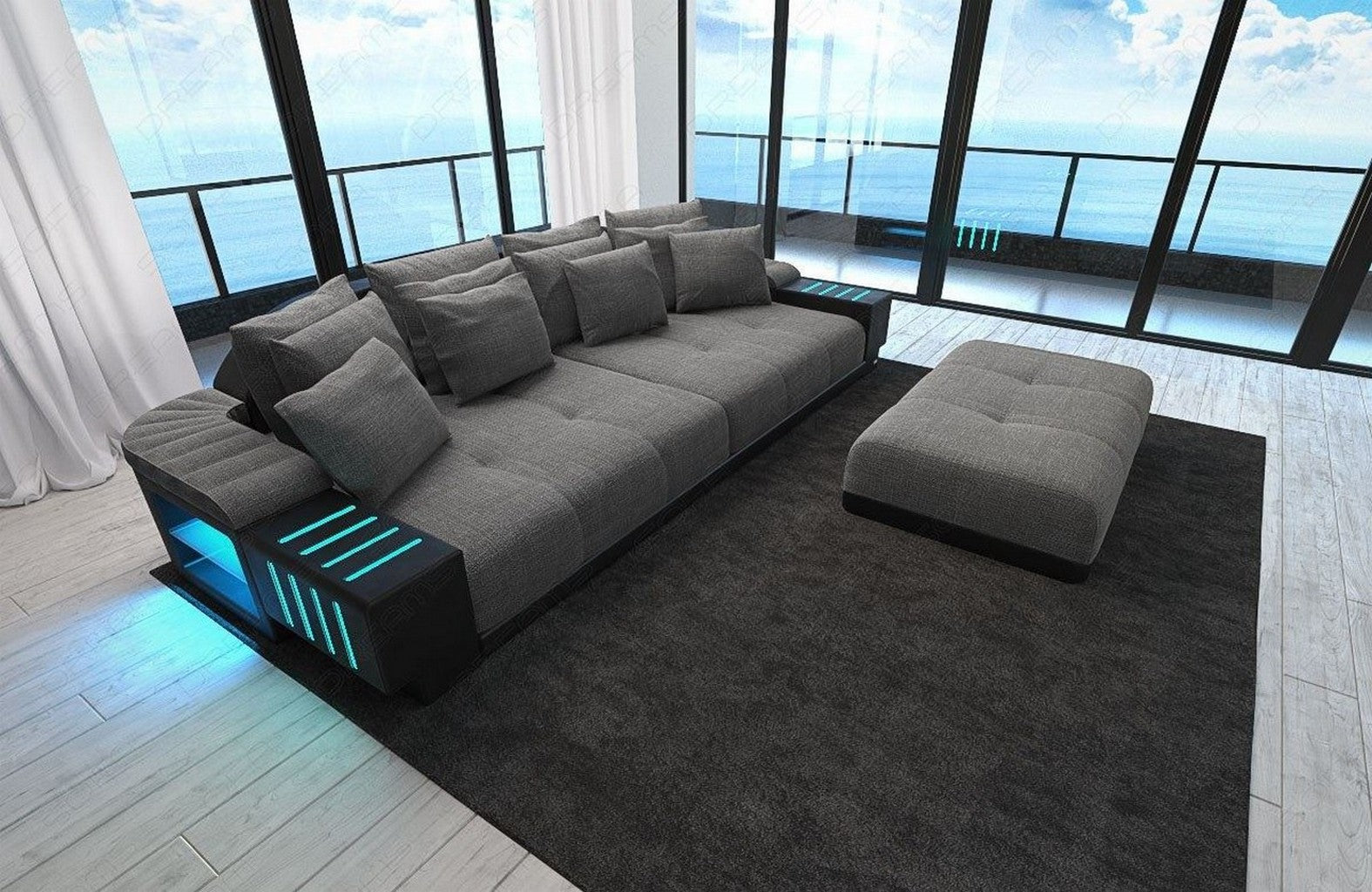 Big Sofa Bellagio im modernen Stoffbezug