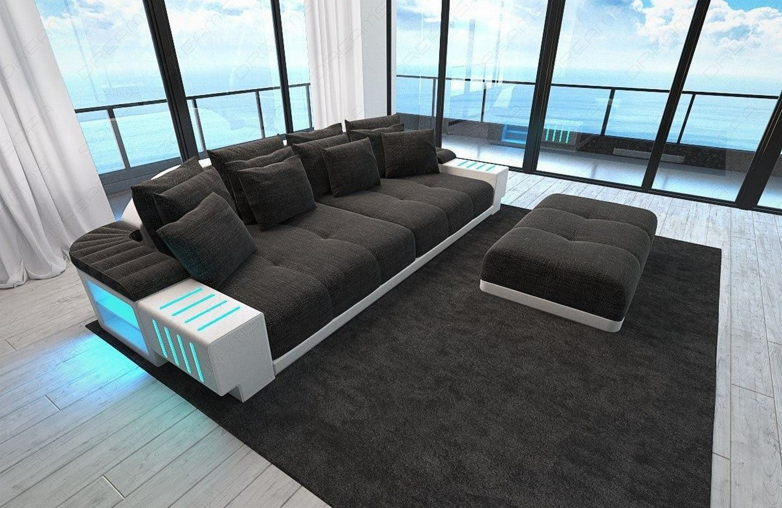 Big Sofa Bellagio im modernen Stoffbezug
