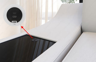 Ecksofa Pescara L-Form aus Stoff Schwarzgrau-Weiß