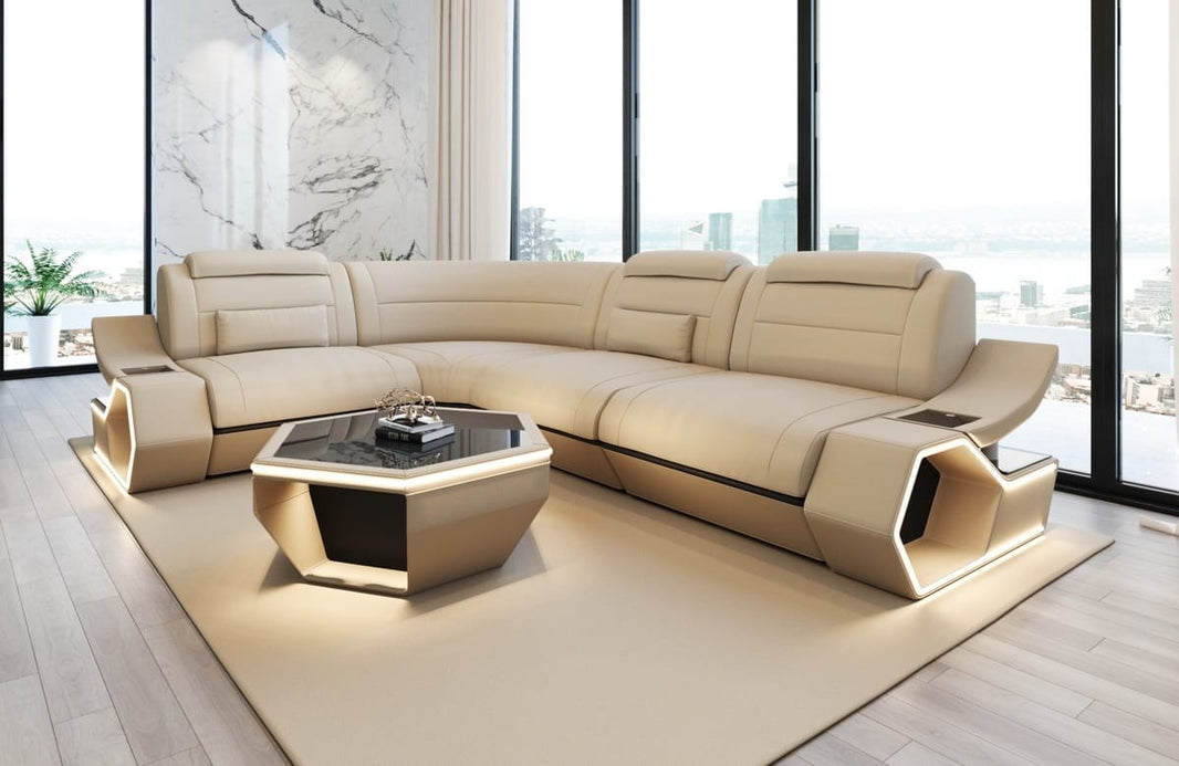 Ecksofa Pescara L-Form aus Stoff