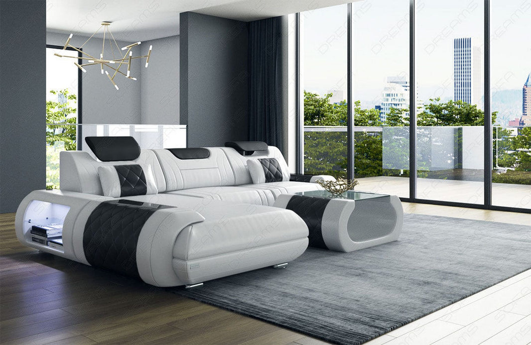 Ecksofa Rimini L Form aus Leder
