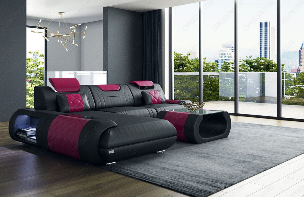 Ecksofa Rimini L-Form aus Leder
