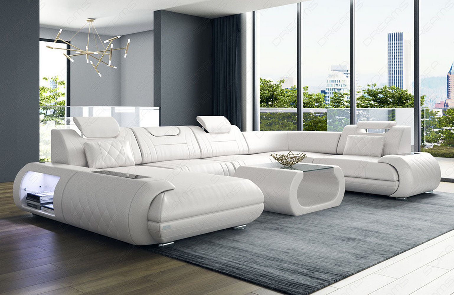 Leder Wohnlandschaft Rimini – Modern und Komfortabel