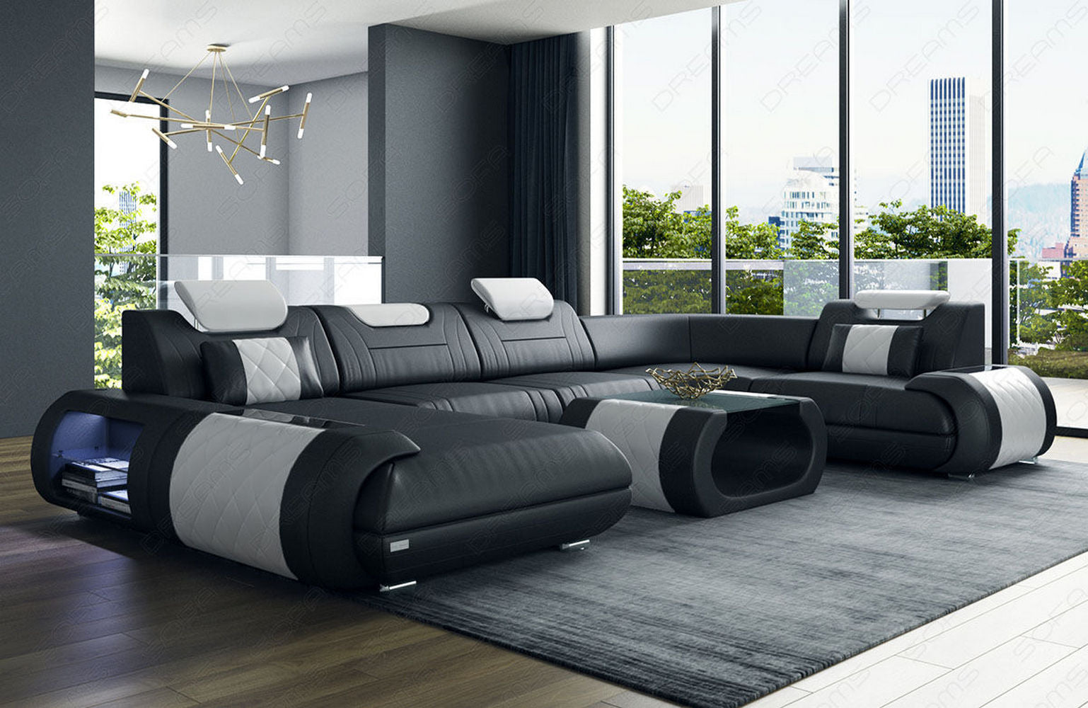 Leder Wohnlandschaft Rimini – Modern und Komfortabel
