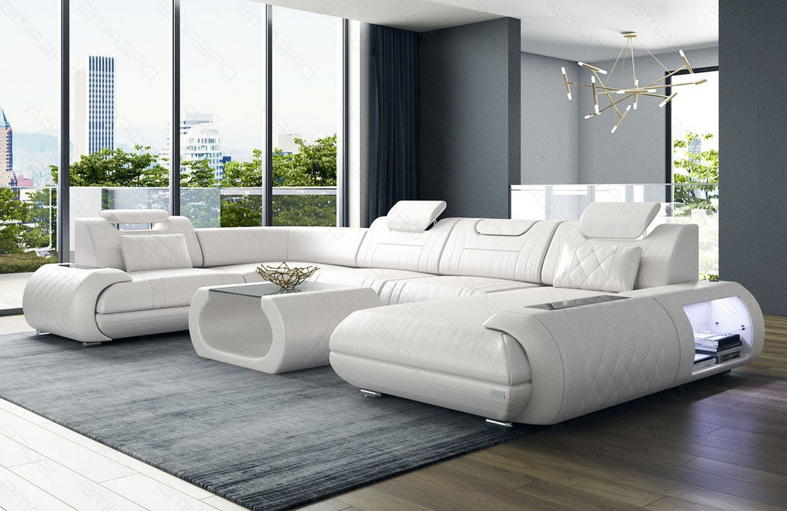 Leder Wohnlandschaft Rimini – Modern und Komfortabel